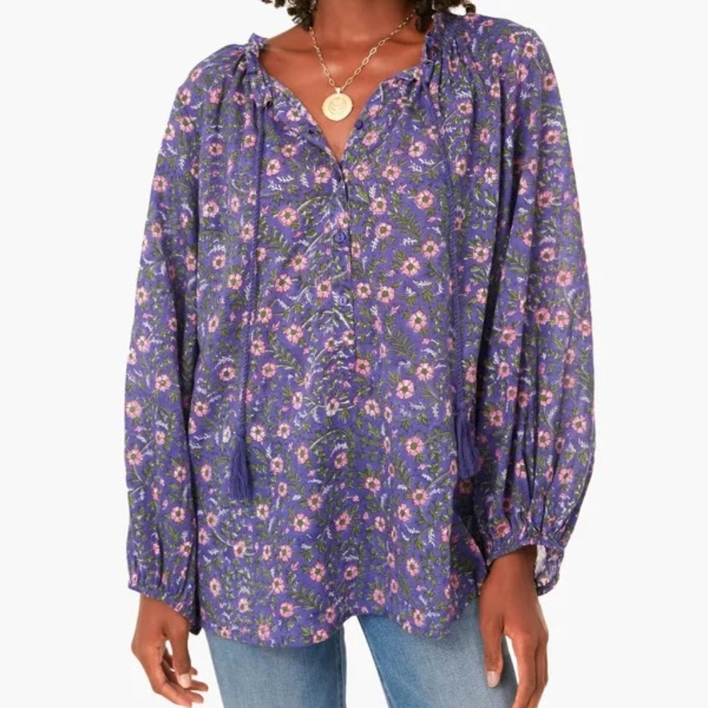 EMERSON FRY Iris Wildflower Bardot Top NWT / XS